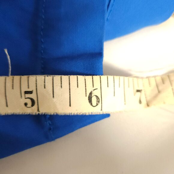 Talbots Womens 2P Petite 31x6 Blue Flat Front Relaxed Fit Chino Khaki Shorts - Picture 7 of 7